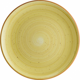 Teller flach AURA AMBER Gourmet Porzellan gelb Ø 205 mm Produktbild