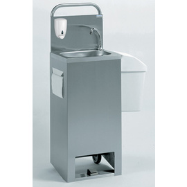 Handwaschbecken mobiles Standgerät • Batteriebetrieb • Fußpumpe