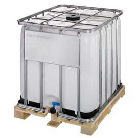 IBC Behälter • transparent, 1050 ltr, 1200 mm x 1000 mm H 1170 mm